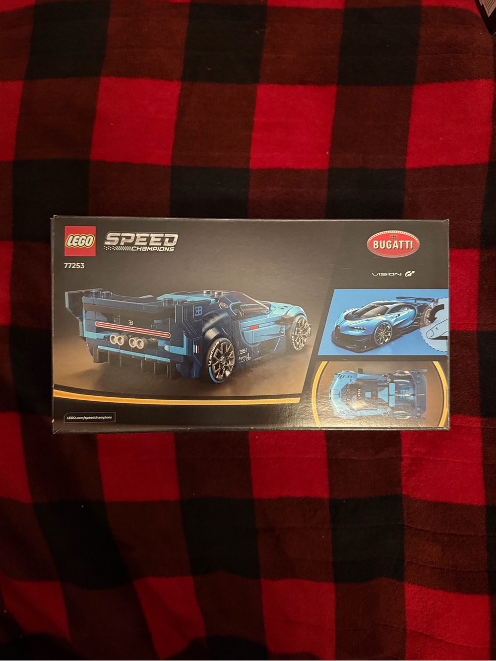 LEGO Speed Champions Blue Race Car with Black and Silver Accents